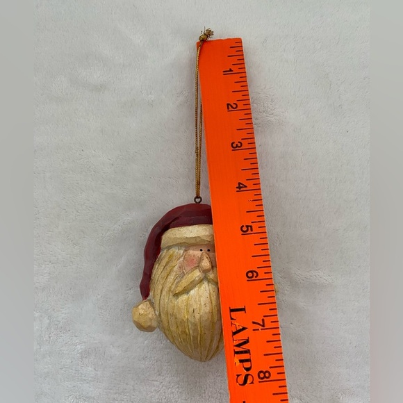 Santa Clause Head With Bear‎ Christmas Tree Ornament Resin Sweet Old World - Picture 5 of 6